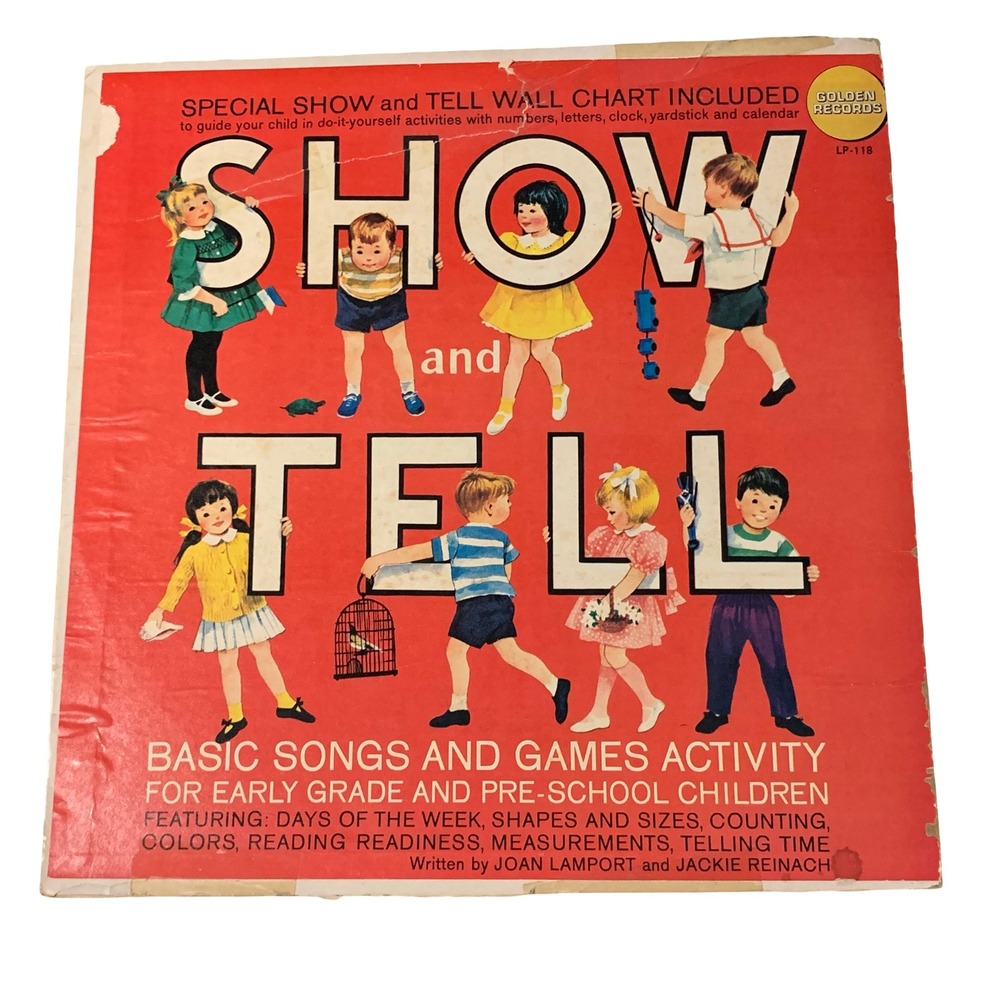 Golden Records Show and Tell Vinyl LP 118 Childrens Educational Songs Games